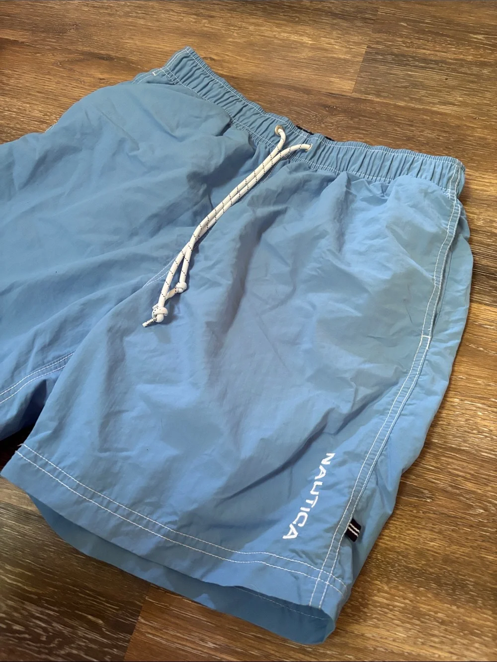 Nautica Men’s Blue Swim Trunks with  Drawstring medium